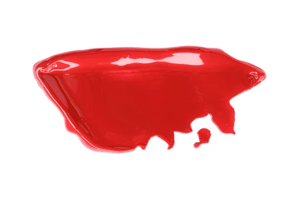 Cepillo Rojo Brillante Aislado Sobre Fondo Blanco Acuarela Roja —  Fotos de Stock