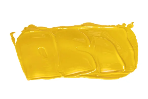 Синяя Желтая Кисть Выделена Белом Фоне Желтая Акварель — стоковое фото