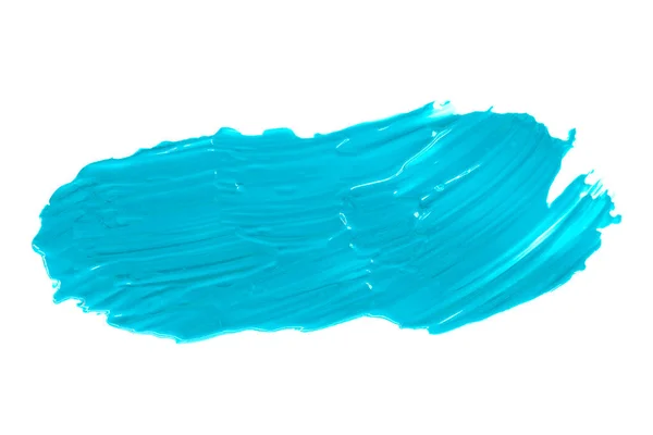 Glänzend Hellblauer Pinsel Isoliert Auf Weißem Hintergrund Blaue Aquarelle — Stockfoto