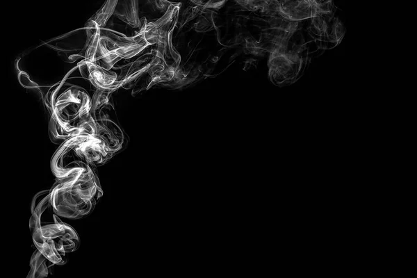 Abstract White Smoke Animated Black Background — Stock Photo, Image