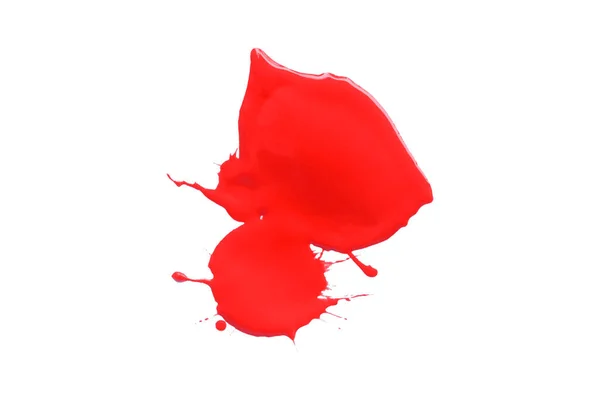 Escova Vermelha Isolada Sobre Fundo Branco Aquarela Vermelha — Fotografia de Stock