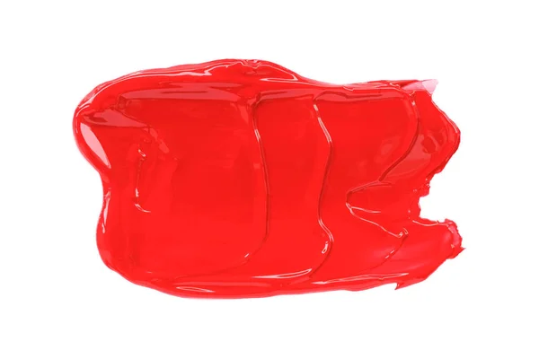 แปรงส แดงม นวาวบนพ นหล ขาว แดง — ภาพถ่ายสต็อก