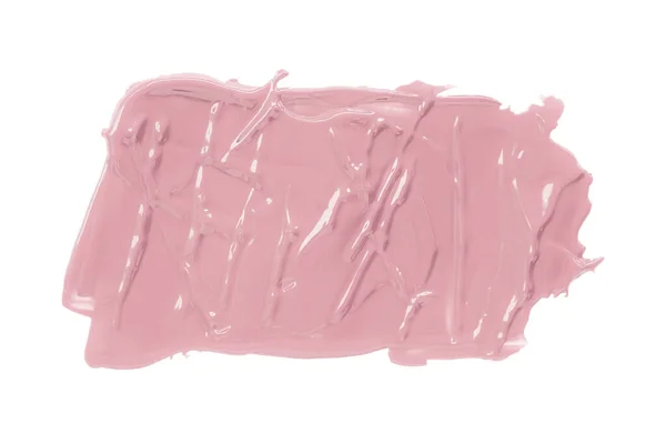 Λαμπερό Ροζ Πινέλο Απομονωμένο Λευκό Φόντο Χρώμα Παστέλ Γλυκό — Φωτογραφία Αρχείου