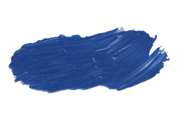 Błyszcząca Niebieska Szczotka Izolowana Białym Tle Niebieski Akwarela — Zdjęcie stockowe