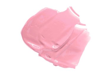 Beyaz arka planda izole edilmiş parlak pembe fırça. Pastel renk. Tatlı..