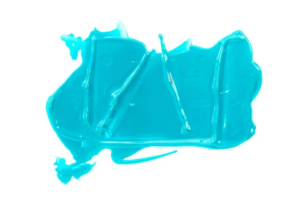 Cepillo Azul Claro Brillante Aislado Sobre Fondo Blanco Acuarela Azul —  Fotos de Stock