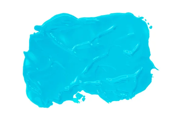 Spazzola Azzurra Brillante Isolata Sfondo Bianco Acquerello Blu — Foto Stock