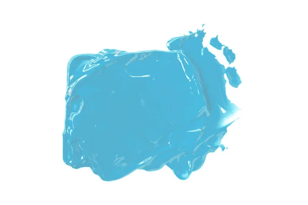 Shiny Light Blue Brush Isolated White Background Blue Watercolor — Stock Photo, Image