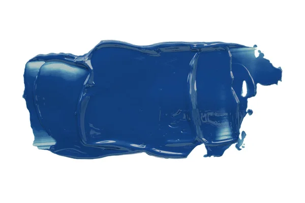Glänsande Blå Borste Isolerad Vit Bakgrund Blå Akvarell — Stockfoto
