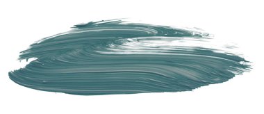 Turkuaz fırça beyaz arkaplanda izole edilmiş. Koyu yeşil çalı.