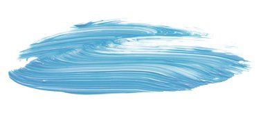 Parlak açık mavi fırça beyaz arkaplanda izole edilmiş. Mavi suluboya.