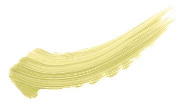 Açık sarı fırça beyaz arkaplanda izole edilmiş. Sarı fırça..