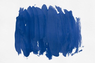blue brush isolated on white paper background blue watercolor