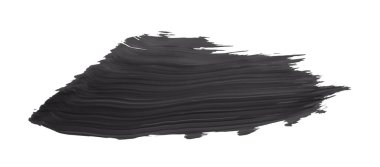 Siyah gri fırça silueti, beyaz arka planda, aysız gecede izole edilmiş..