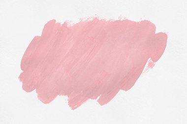 Pink brushes isolated on white paper background. Pink watercolor.