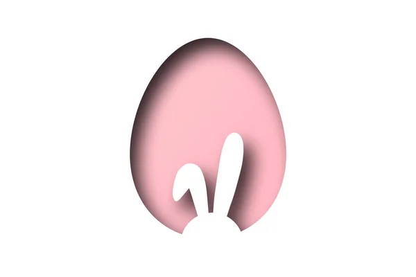 イースターの卵のパターンを形成するためにカットピンクの紙 オーバーレイペーパー — ストック写真