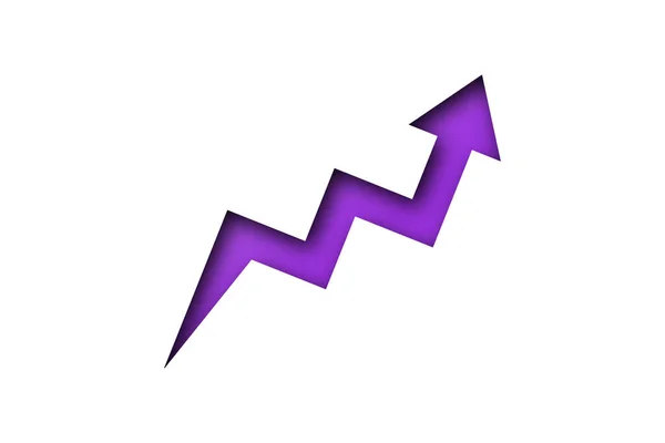 Графічний Папір Фіолетові Стрілки Ізольовані Білому Тлі — стокове фото