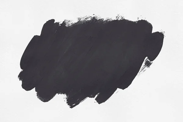 Black Gray Brush Isolated White Paper Background Black Gray Watercolor — Foto de Stock