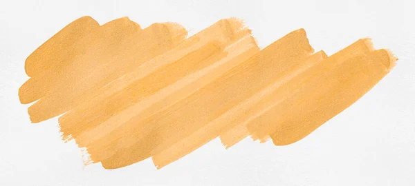 Orange Brush Isolated White Paper Background Orange Watercolor — Fotografia de Stock
