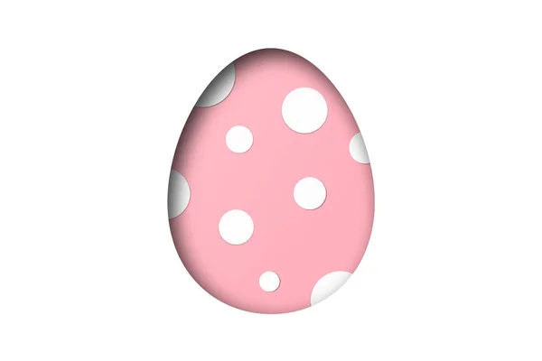 Розовая Бумага Порезана Сформировать Рисунок Пасхального Яйца Наложение Бумаги — стоковое фото