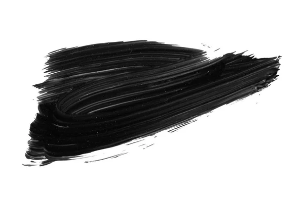 Силуэт Черной Кисти Выделен Белом Фоне Голубая Акварель — стоковое фото