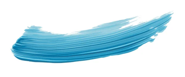 Escova Azul Claro Brilhante Isolado Fundo Branco Aquarela Azul — Fotografia de Stock