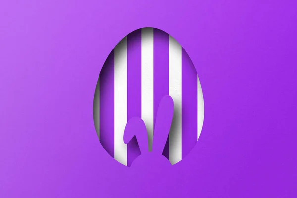 Фіолетовий Папір Вирізаний Щоб Сформувати Візерунок Великодніх Яєць — стокове фото