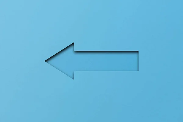 Papel Azul Claro Perforado Forma Una Flecha Papel Recubrimiento — Foto de Stock