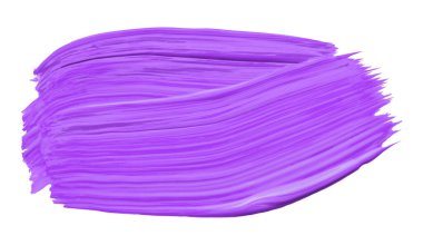 Mor fırça beyaz arkaplanda izole edilmiş. Suluboya