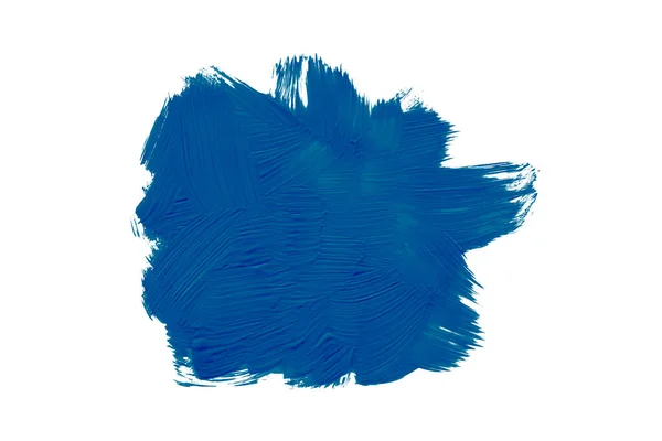 Kék Ecset Elszigetelt Fehér Háttérrel Akvarell — Stock Fotó