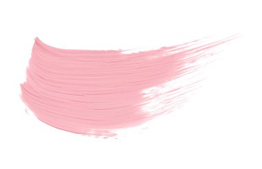Pembe boya fırçası beyaz arka planda izole edilmiş. Suluboya