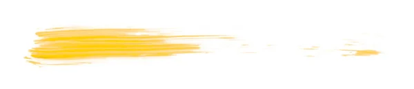 Sarı Fırça Beyaz Arkaplanda Izole Edilmiş Suluboya — Stok fotoğraf