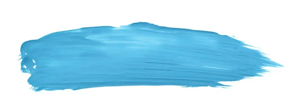Ljusblå Pensel Isolerad Vit Bakgrund Akvarell — Stockfoto