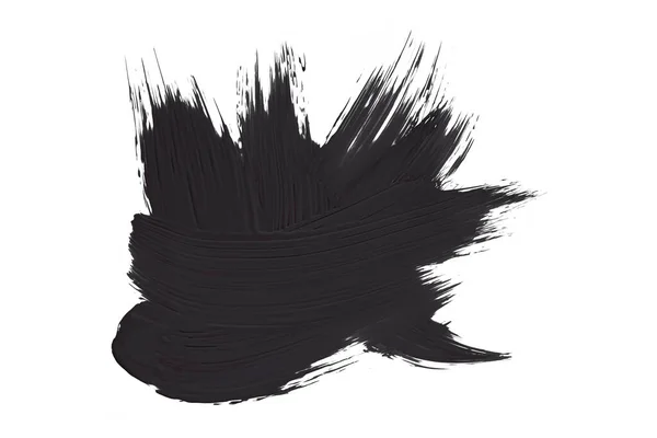 Černošedé Tahy Štětcem Izolované Bílém Pozadí Akvarel — Stock fotografie