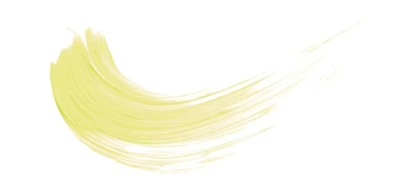 Escova Amarela Isolada Sobre Fundo Branco Cor Amarelo Claro — Fotografia de Stock