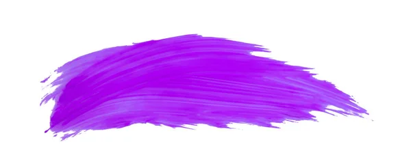 紫色的刷子被白色的背景隔开了 水彩画 — 图库照片