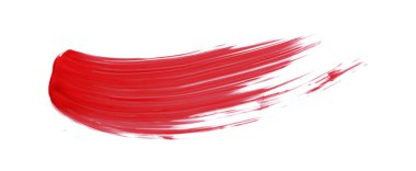 Red brush isolated on white background. Watercolor clipart