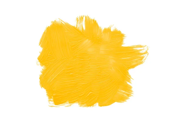 Желтая Кисть Изолирована Белом Фоне Акварель — стоковое фото