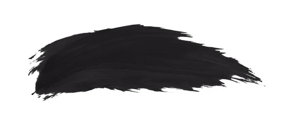 Fekete Szürke Ecsetvonások Elszigetelt Fehér Háttér Akvarell — Stock Fotó