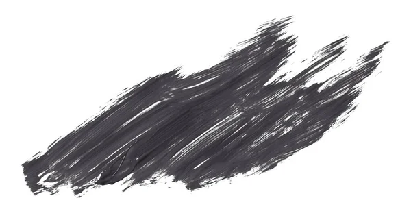 Czarne Szare Pociągnięcia Pędzla Izolowane Białym Tle Akwarela — Zdjęcie stockowe