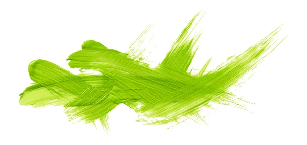 Zielona Szczotka Izolowana Białym Tle Zieleń Limonkowa — Zdjęcie stockowe
