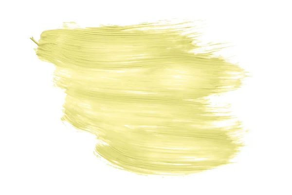 Yellow Brush Isolated White Background Light Yellow Color — Stock Photo, Image