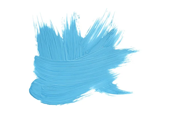 Açık Mavi Boya Fırçası Beyaz Arkaplanda Izole Edilmiş Suluboya — Stok fotoğraf