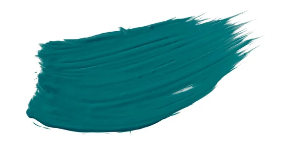 Pennello Verde Lucido Pittura Acquerello Isolato Sfondo Bianco Acquerello — Foto Stock