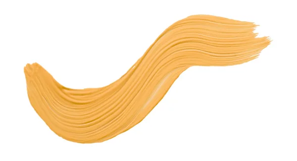 Orange Pinsel Isoliert Auf Weißem Hintergrund Goldene Aprikosenfarbe — Stockfoto