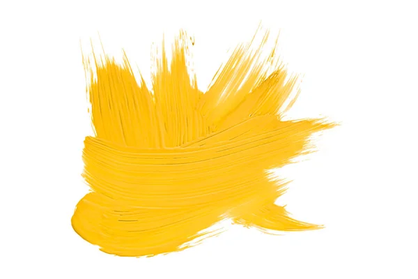 Yellow Brush Isolated White Background Watercolor — Stock Photo, Image