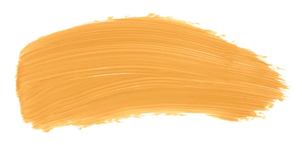 Λαμπερό Πορτοκαλί Πινέλο Ακουαρέλα Ζωγραφική Απομονώνονται Λευκό Φόντο Υδατογραφία — Φωτογραφία Αρχείου
