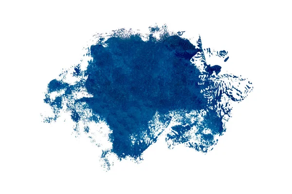 蓝色的刷子隔离在白色的背景上 水彩画 — 图库照片
