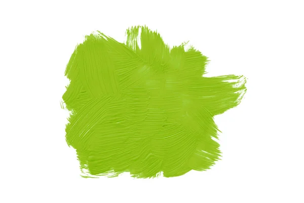 Зеленая Кисть Выделена Белом Фоне Lime Green — стоковое фото