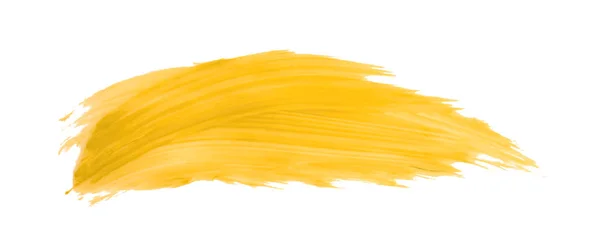 Κίτρινη Βούρτσα Απομονωμένη Λευκό Φόντο Υδατογραφία — Φωτογραφία Αρχείου
